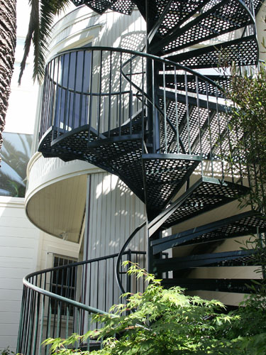 The new exit stair from the outside