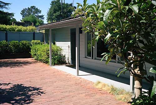 Kentfield house exterior before, looking west
