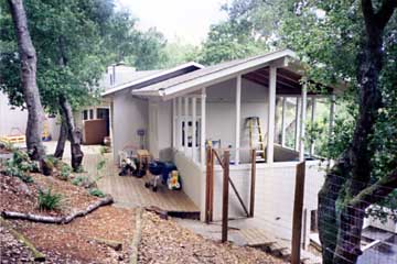 Sleepy Hollow kitchen exterior before expanding into the former porch