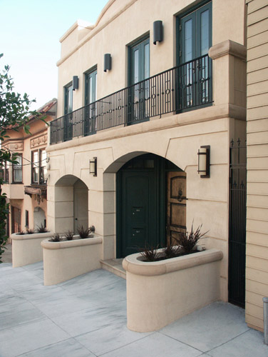 Sidewalk approach view