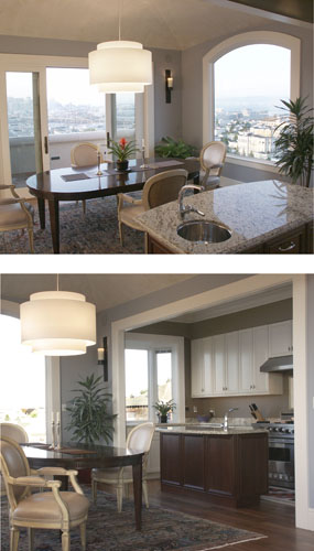 Two views of the interior