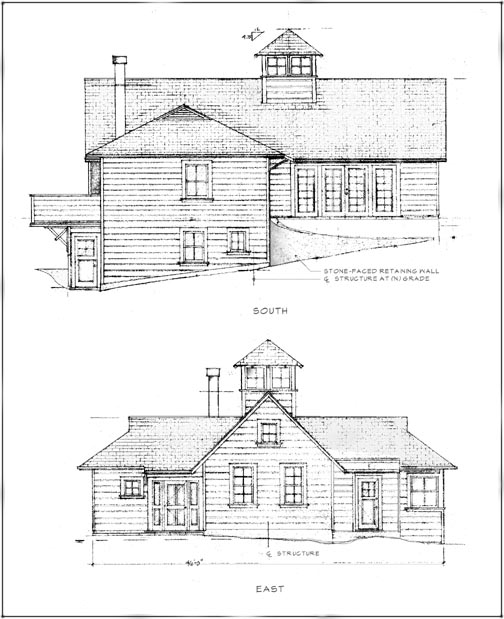 East and south elevations